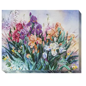 АВ-494 Набор для вышивания бисером 'Утро в саду' 35*27см