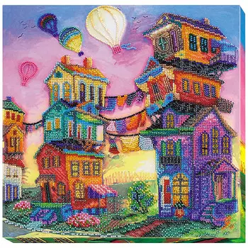 АВ-589 Набор для вышивания бисером 'Под цветными небесами' 30*30см