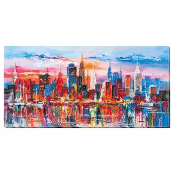 АВ-637 Набор для вышивания бисером 'Вечерний город' 28*56см