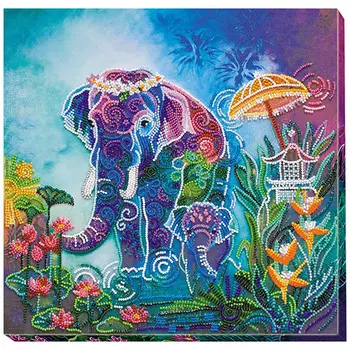 АВ-640 Набор для вышивания бисером 'Рядом с мамой' 30*30см