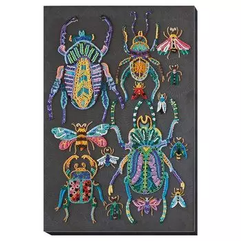 АВ-730 Набор для вышивания бисером 'Жуки' 24*33см