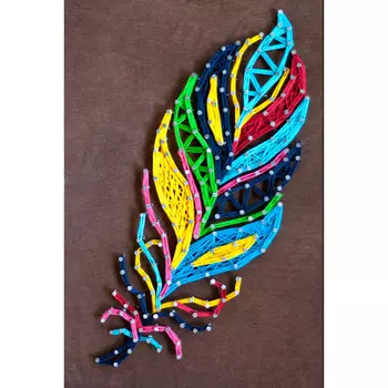 АВC-026 Набор стринг-арт 'Разноцветное пёрышко' 19*29см