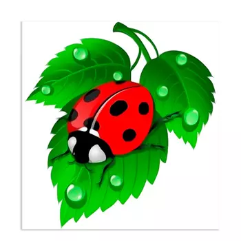 АЖ-1115 Картина стразами 'Божья коровка' 20*20см