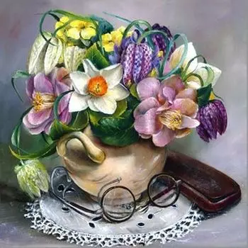 АЖ-1198 Картина стразами 'Букет для бабушки'