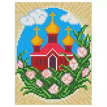 АЖ-1319 Картина стразами 'Благословенный день' 15*20см