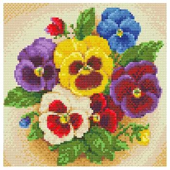 АЖ-1445 Картина стразами 'Виола' 25*25см