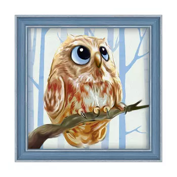 АЖ-1550 Картина стразами 'Совенок' 15*15см