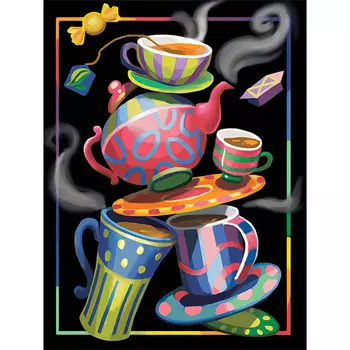 АЖ-1581 Картина стразами 'Чайная фантазия' 30*40см