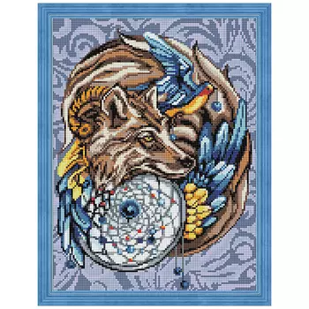 АЖ-1592 Картина стразами 'Волшебный амулет' 30*40 см