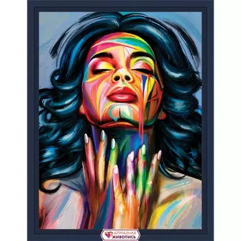 АЖ-1724 Картина стразами 'Леди гранж' 30*40см