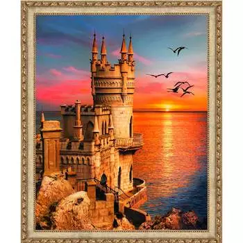 АЖ-1758 Картина стразами 'Ласточкино гнездо' 40*50см