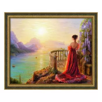 АЖ-1824 Картина стразами 'На утренней заре' 50*40см