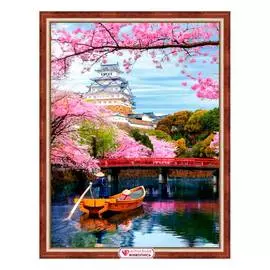 АЖ-1835 Картина стразами 'Цветение сакуры' 30*40см
