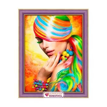 АЖ-1837 Картина стразами 'Яркий фэшн' 30*40см