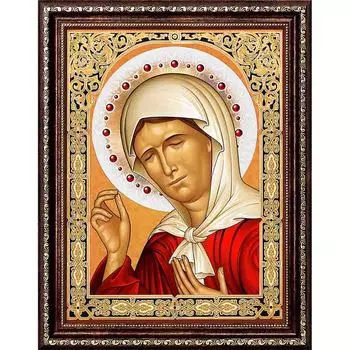 АЖ-1840 Картина стразами 'Икона Матрона Московская' 30*40 см