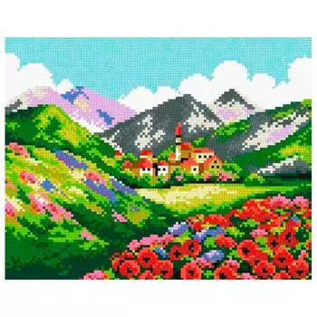 АЖ-332 Картина стразами 'Красота гор' 30*24см