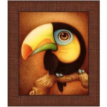 АЖ-361 Картина стразами 'Какаду' 25*30см