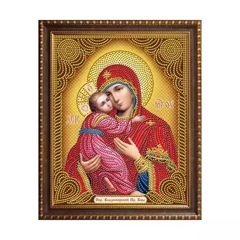 АЖ-5034 Картина стразами 'Икона Владимирская Богородица' 22*28см