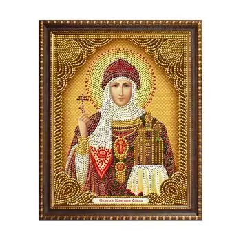 АЖ-5040 Картина стразами 'Икона Святая Княгиня Ольга' 22*28см