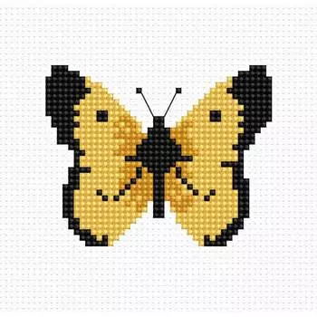 B004 Набор для вышивания 'Моя первая вышивка. Бабочка' 7*6см, Luca-S