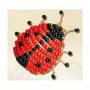 Б055 Набор для бисероплетения Riolis 'Божья коровка', 3*2,5 см