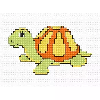 B067 Набор для вышивания 'Моя первая вышивка. Черепаха' 13*9 см, Luca-S