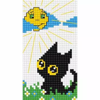 B068 Набор для вышивания 'Моя первая вышивка. Котик' 5,5*10 см, Luca-S