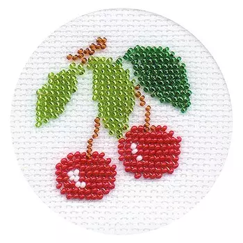 Б071 Набор для вышивания бисером Riolis 'Вишенки', 8*8 см