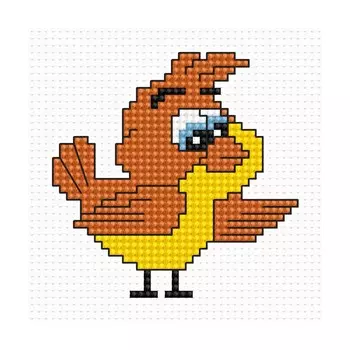 B085 Набор для вышивания 'Моя первая вышивка. Птичка' 6,5*6,5 см, Luca-S