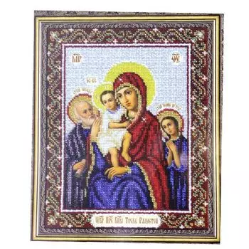 Б1065 Набор для вышивания бисером 'Паутинка' 'Пр.Богородица Трех радостей', 20*25 см