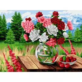 B107 Набор для рисования по номерам 'Сладкий июнь' 40*50см