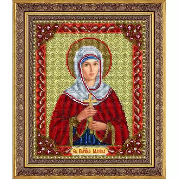 Б1084 Набор для вышивания бисером 'Св. Велико-Мученица Марина'20х25 см