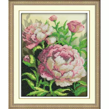 Б1216 Набор для вышивания бисером 'Паутинка' 'Нежность утра', 25*20 см