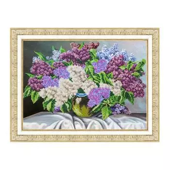 Б1238 Набор для вышивания бисером 'Паутинка' 'Букет сирени', 39*28 см