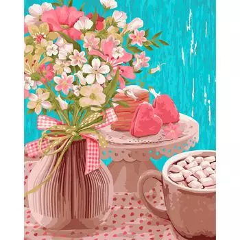 B125 Набор для рисования по номерам 'Романтика' 40*50см