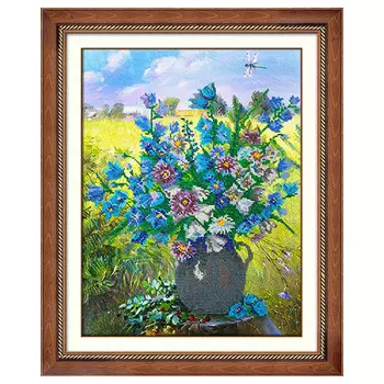 Б1263 Набор для вышивания бисером 'Полевые цветы' 29х38 см