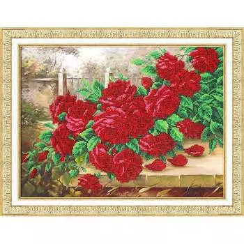 Б1300 Набор для вышивания бисером 'Аромат роз' 38х28 см
