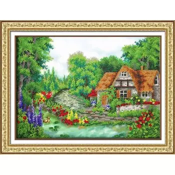 Б1408 Набор для вышивания бисером 'Паутинка' 'Очарование лета', 28*39 см