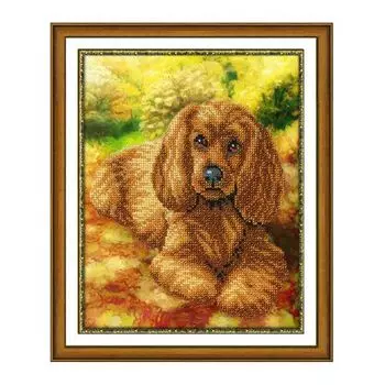 Б1411 Набор для вышивания бисером 'Паутинка' 'Лучший друг', 20*24 см