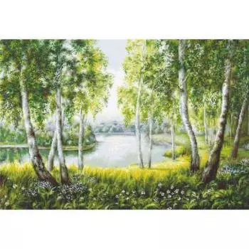 B526 Набор для вышивания 'Свет родных берез' 48*32,5см, Luca-S