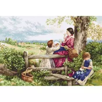 B562 Набор для вышивания 'Весенние цветы' 53,5*37см, Luca-S