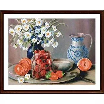 Б-0008 Набор для вышивания бисером 'Ажур' 'Летний десерт', 45х35 см