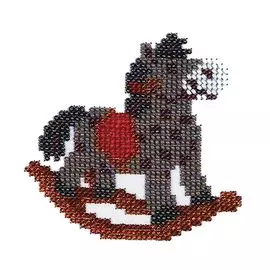 Б-0017 Набор для вышивания бисером 'Бисеринка' 'Лошадка', 10*10 см