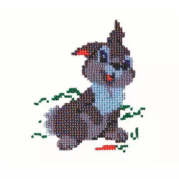 Б-0037 Набор для вышивания бисером 'Бисеринка' 'Зайка', 12*11 см