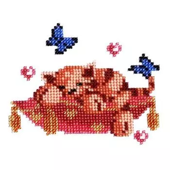 Б-0055 Набор для вышивания бисером 'Бисеринка' 'Сладкие сны', 12*10 см