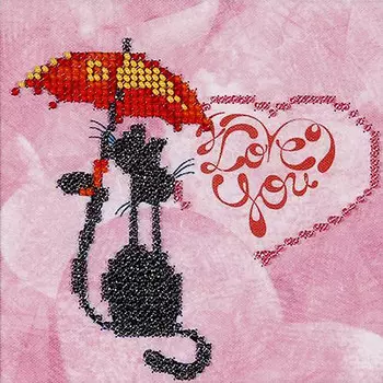 Б-0076 Набор для вышивания бисером 'Бисеринка' 'Романтика', 12*12 см