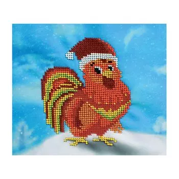 Б-0082 Набор для вышивания бисером 'Бисеринка' 'Петушок в колпачке', 20*20 см