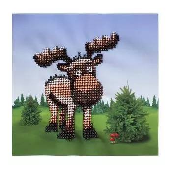 Б-0086 Набор для вышивания бисером 'Бисеринка' 'Лесной гость', 20*20 см