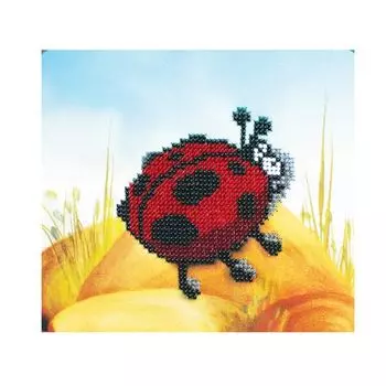 Б-0088 Набор для вышивания бисером 'Бисеринка' 'Божья коровка', 20*20 см