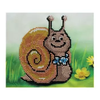 Б-0090 Набор для вышивания бисером 'Бисеринка' 'Улитка', 20*20 см